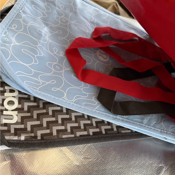 Lululemon Athletica Assorted Tote Bags - Red, Blue, Green, Silver - Picture 4 of 14